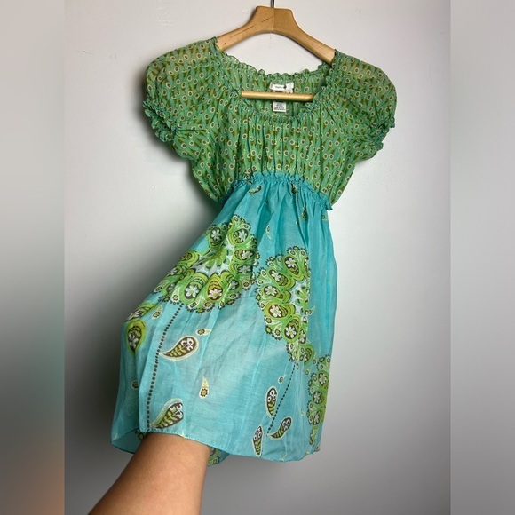 Sophie max Y2K Silk Blouse Top S Multicolor Off the shoulder Lightweight fairy - Picture 4 of 10